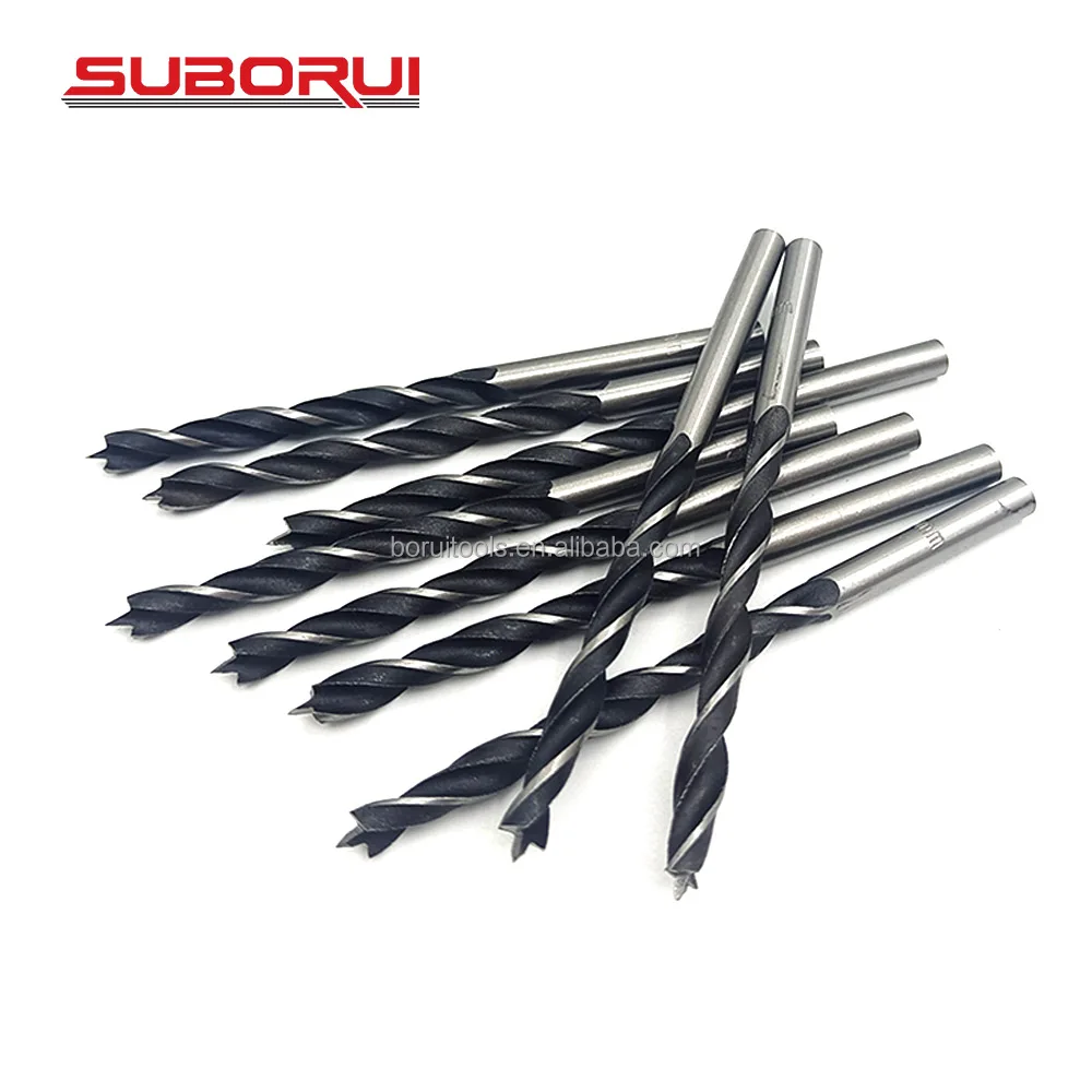 Wood Drill Bit Kit 1. High Carbon Steel. 2. Tri-tip Point With