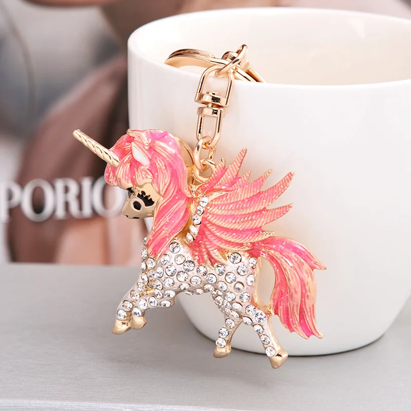 Portachiavi unicorno: ciondolo per borsa fatto a mano in