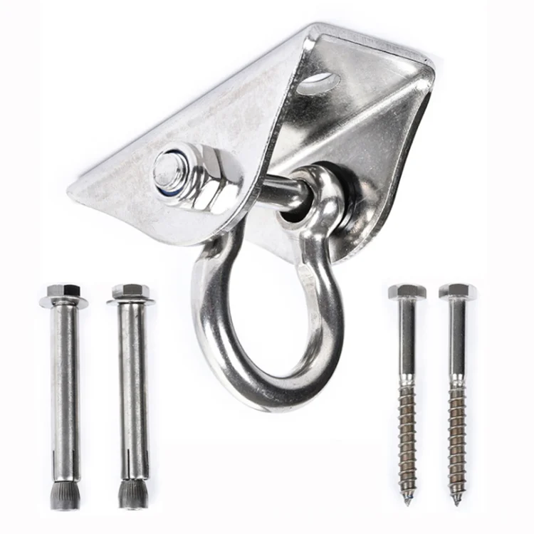 360 Degree Stainless Steel Swivel Ceiling Chair Hook With Screw Load