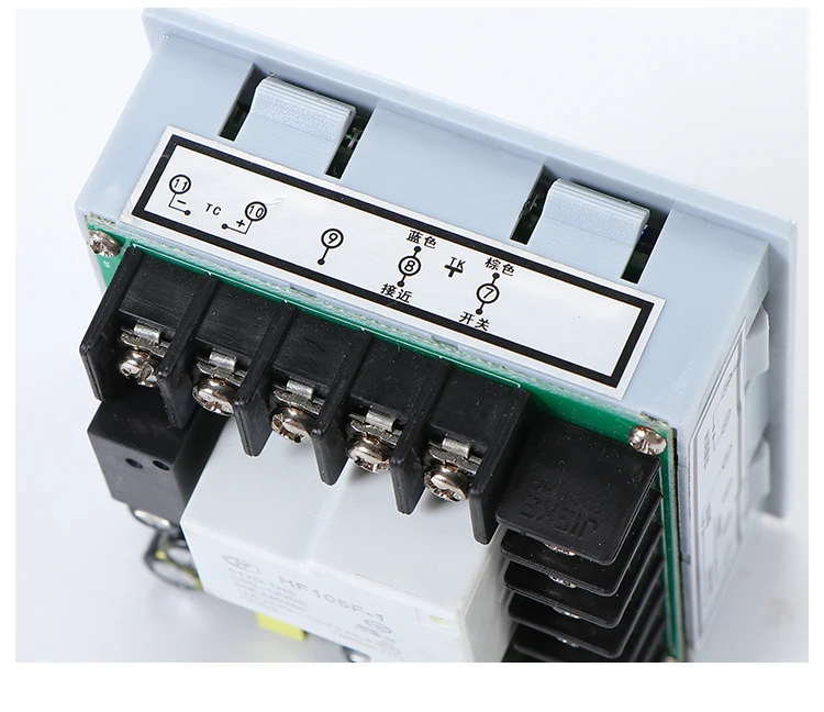 220V Digital Control Box Temperature Controller Timer for Hot Press Stamping Machine K-type Manual/Automatic Plastic 30A Relay