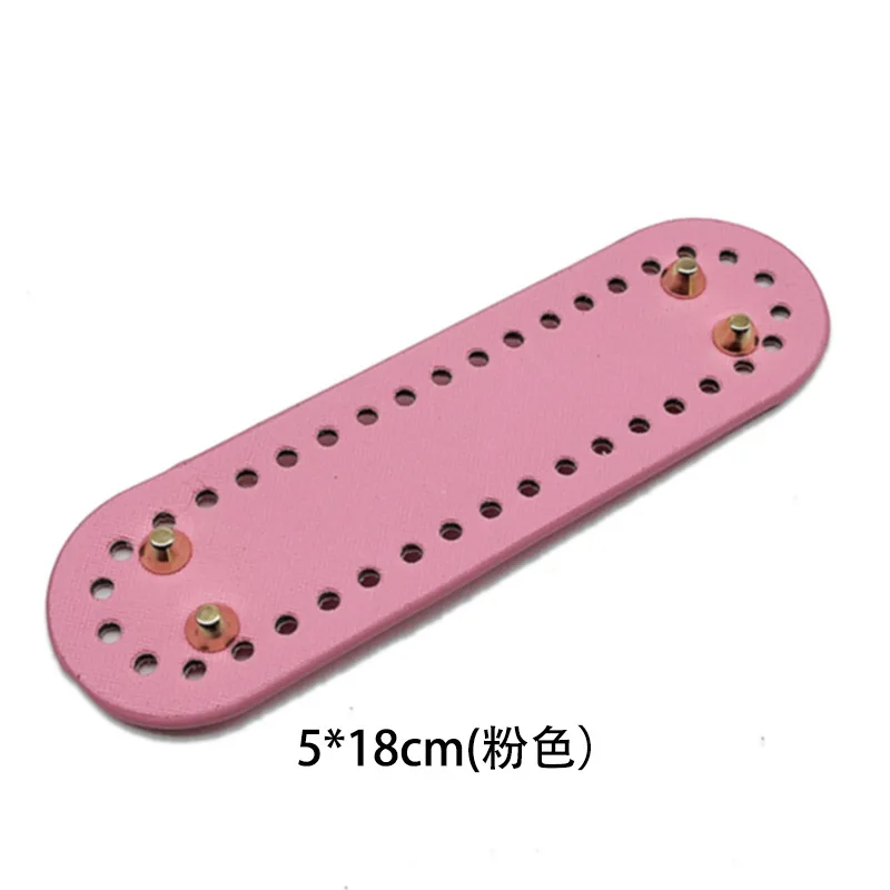 6 Fondi Per Borse Fai Da Te In PU - Ovali E Rotondi Con Fori Per Uncinetto (3 Colori) - Foto 4