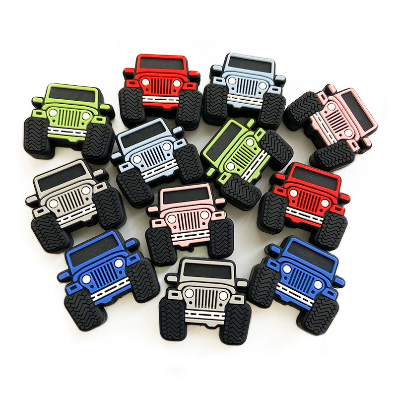 Wholesale Custom Diy Jewelry Chewing Baby Jeep Car Silicone Focal Beads