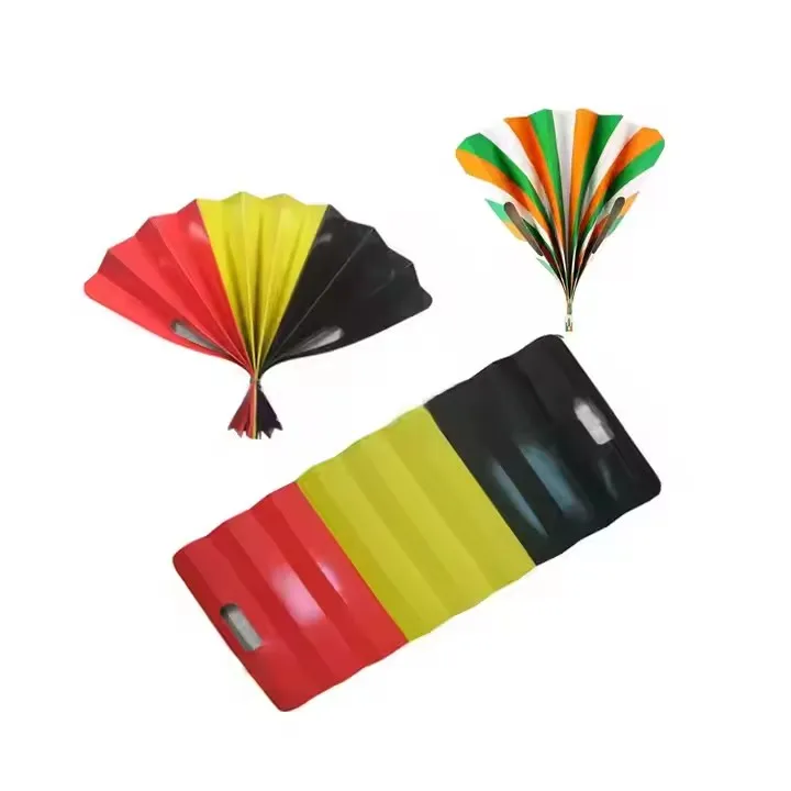 Wholesale Factory Custom Flag Paper Hand Fan Printed Folding Clapper Noise Makers Paper Fan Clapper for Paper Cup Fan