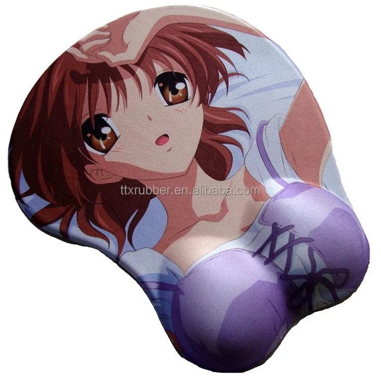 Custom 3D Anime Cartoon Big Girl Boob Mama Gel Silicona Mouse Pad Sexy Girl Breast Wrist Rest Heated Gaming Mouse Pad