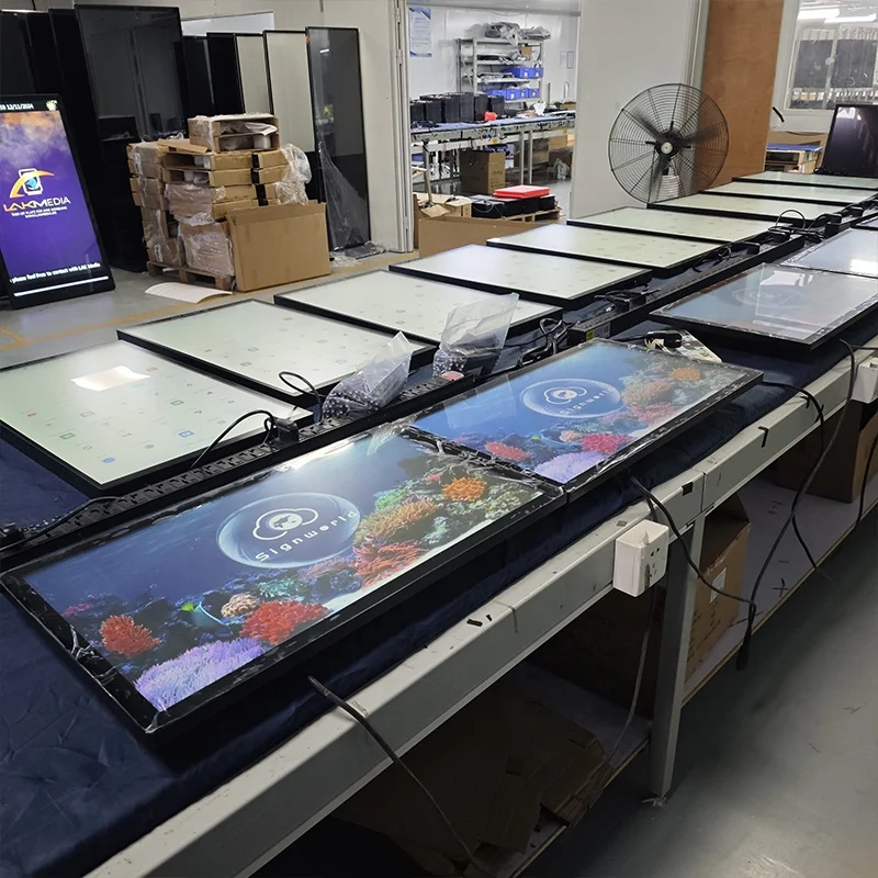 Wall Mounted Capacitive Touch Screen Monitors TV Display Player 4k Android Digital Menu Board Publicidad Signage and Displays