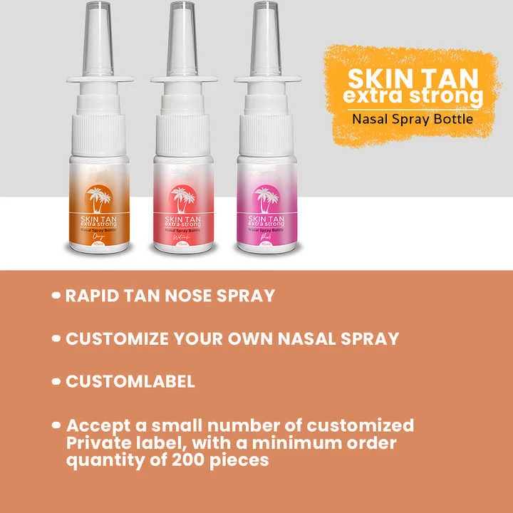 Custom Logo 10ml Tanning Nasal Extreme Bronzing Darker Accelerator Nasal Tanners Tanning Spray