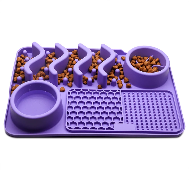 3 In 1 Silicone Pet Lick Mat For Dogs And Cats Slow Feeder Bowels