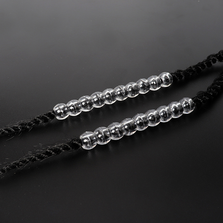 Дешевые прозрачные пластиковые бусины для волос для дредов, 50 шт., аксессуары для волос