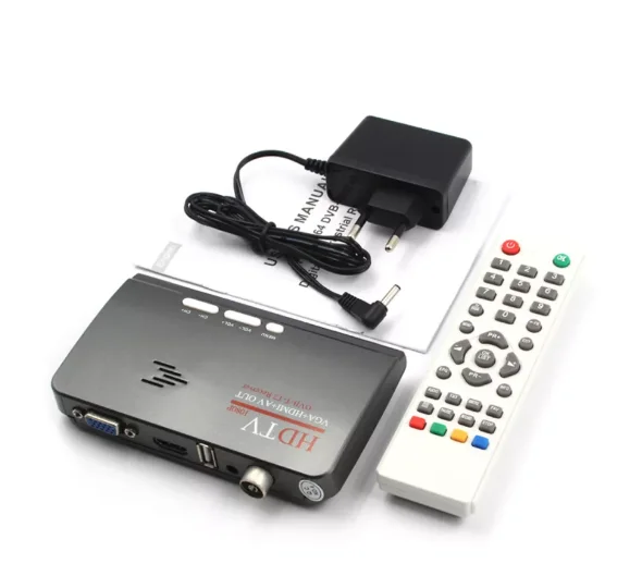 TV Tuner Digital Eksternal VGA Output Gadmei TV Card Hd Mi Digital TV BOX  VGA Dvbt2 Set Top Box