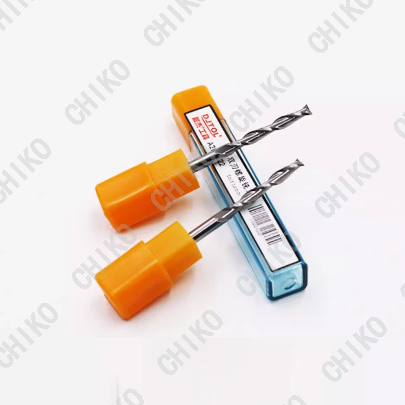 DJTOL 2 Flutes Spiral Bits Computer Engraving Machine Cutter Precision Engraving Machine Tools A2LX Engraving Tools N2LX
