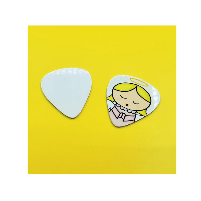 5 Guitar Pick Double-sided Metal Sublimation Blanks 