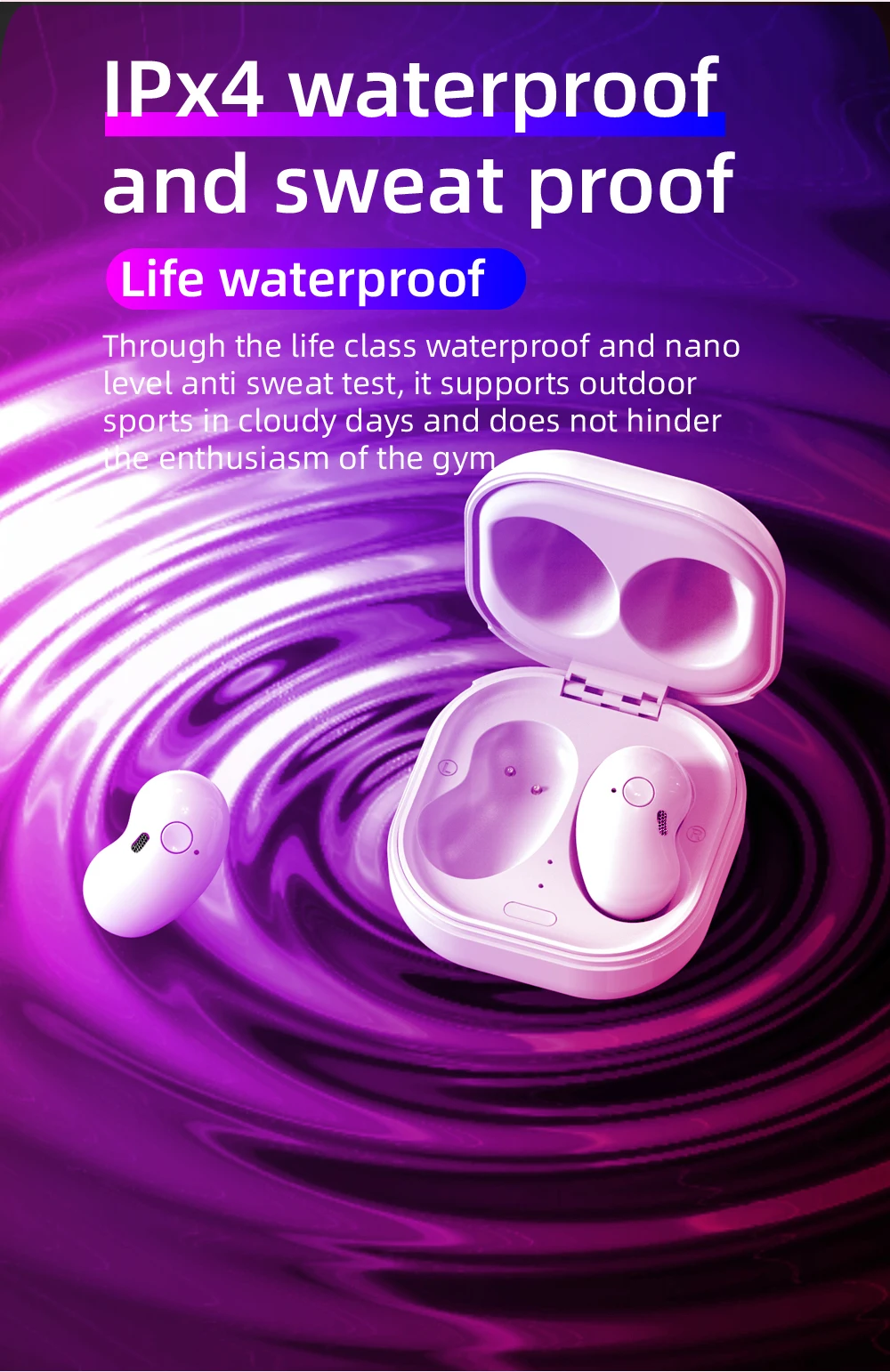 Stereo Waterproof Wireless BT Gold tws True Sports Wireless Fone De Ouvido Earbuds Earphones S6 for Samsung Buds Live S6 tws - ANKUX.COM