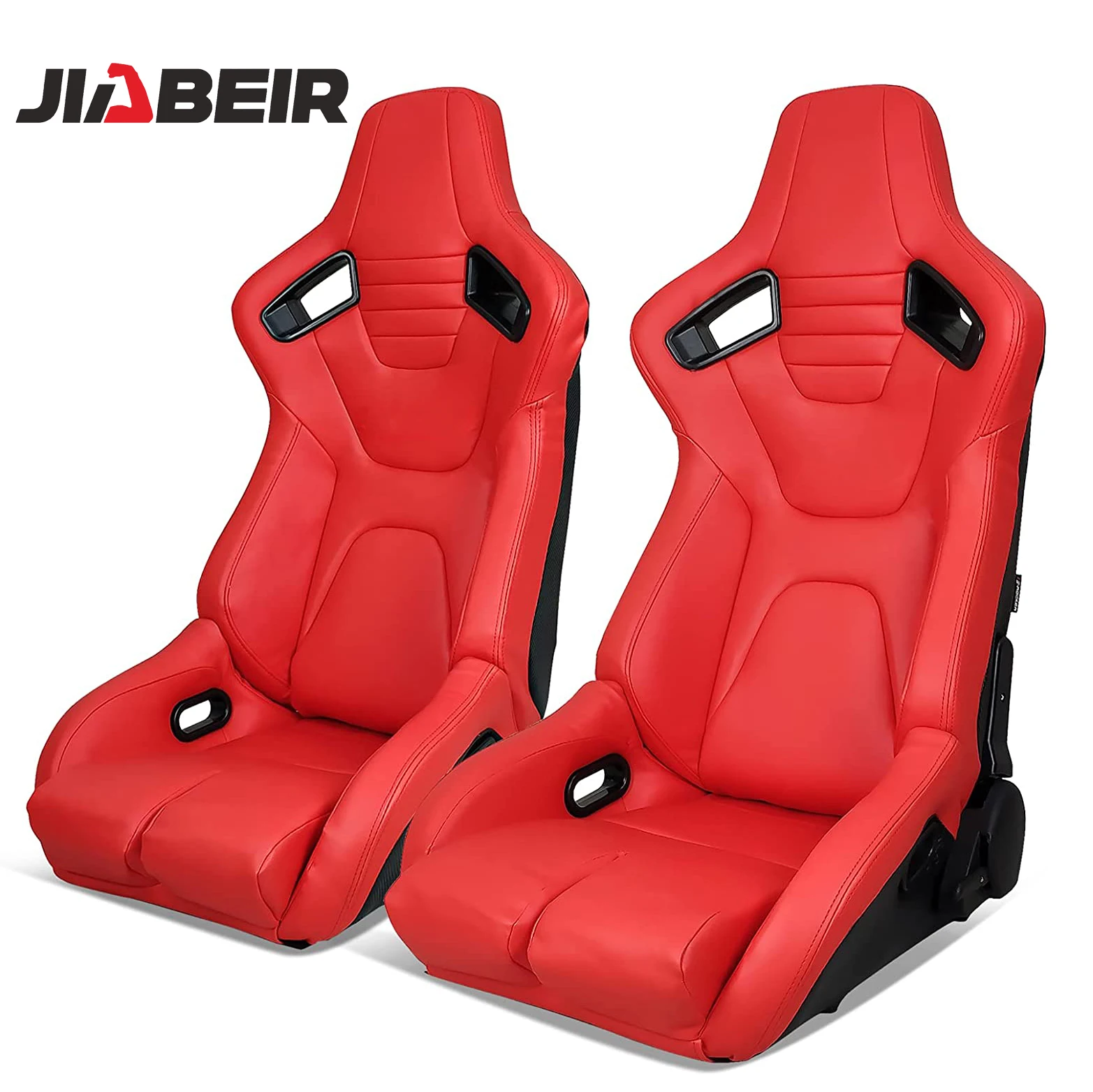 JBR1039R  JIABEIR Newest Adjustable PVC Leather Universal Racing Suede Car Seats Color Customized