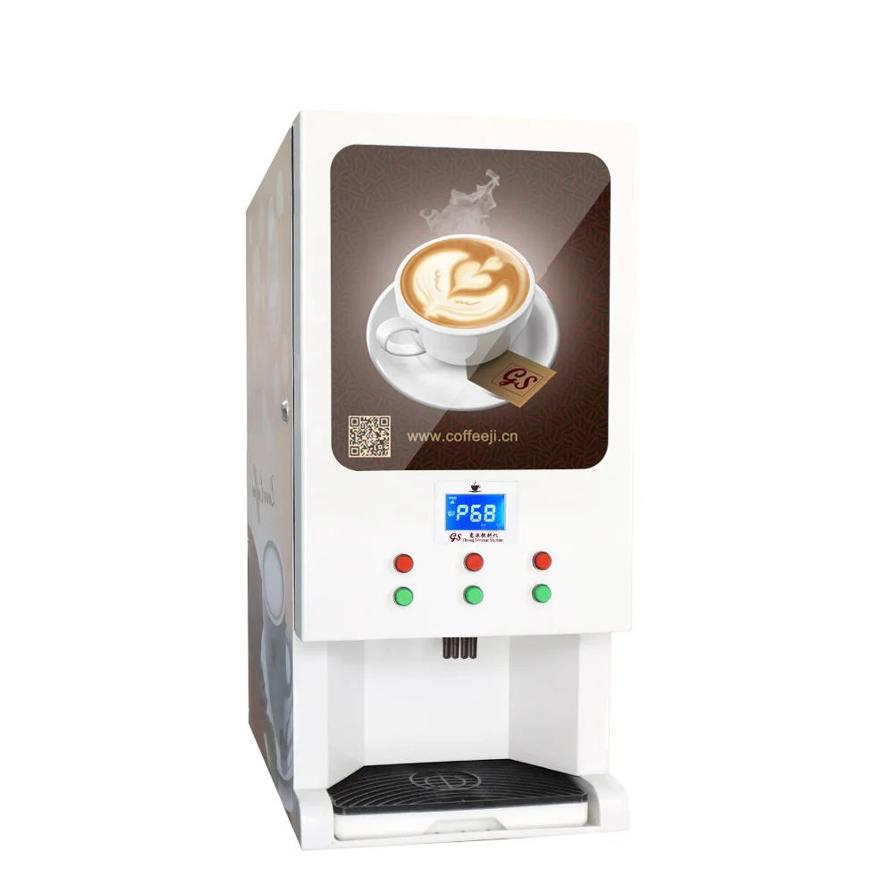 Semi-auto Instant Coffee Machine 3 Hot And 3 Cold Coffee Vending Machine