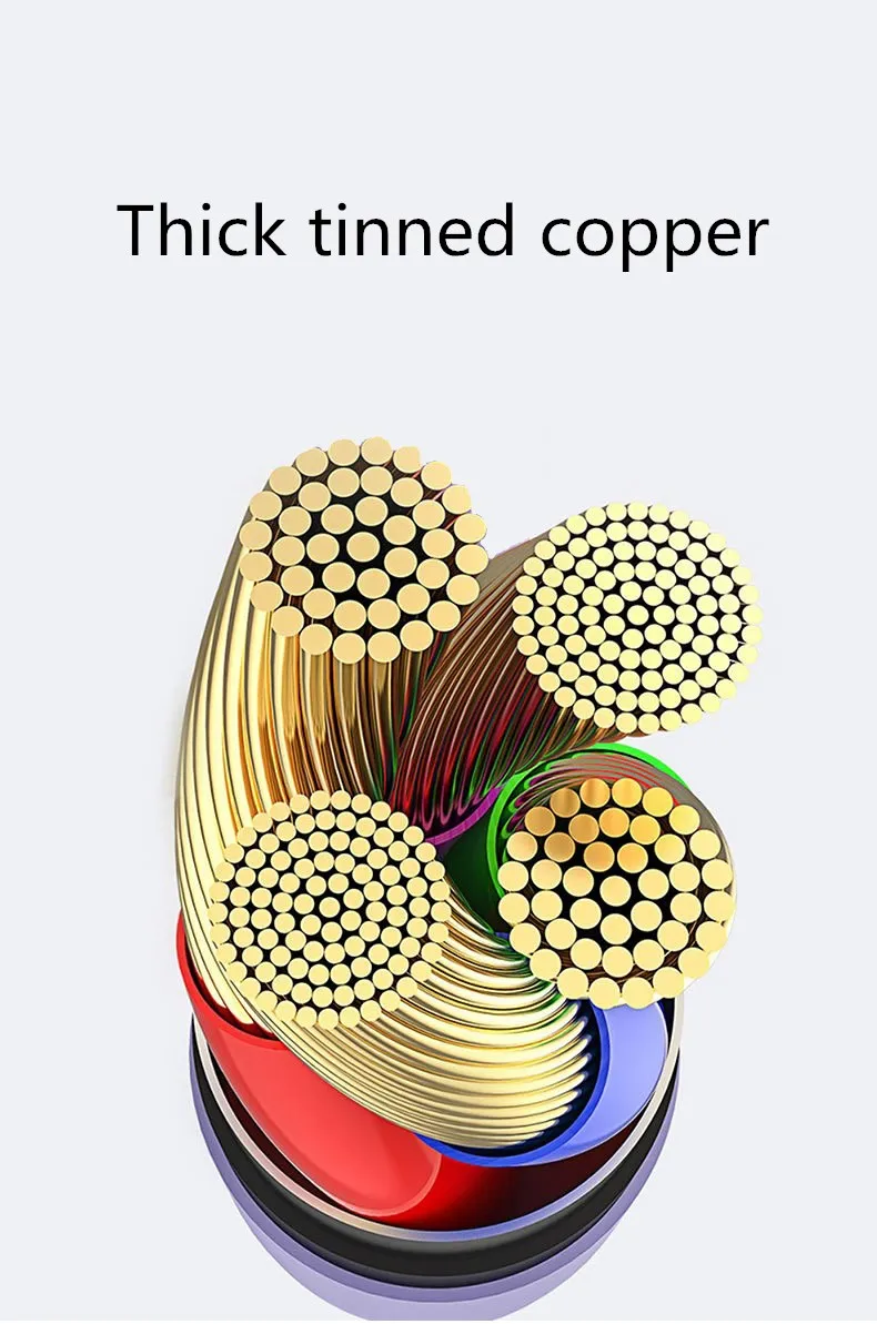 Индивидуальные цветные безопасные USB-кабели, высокопроизводительный Сверхбыстрый Магнитный зарядный кабель для телефона