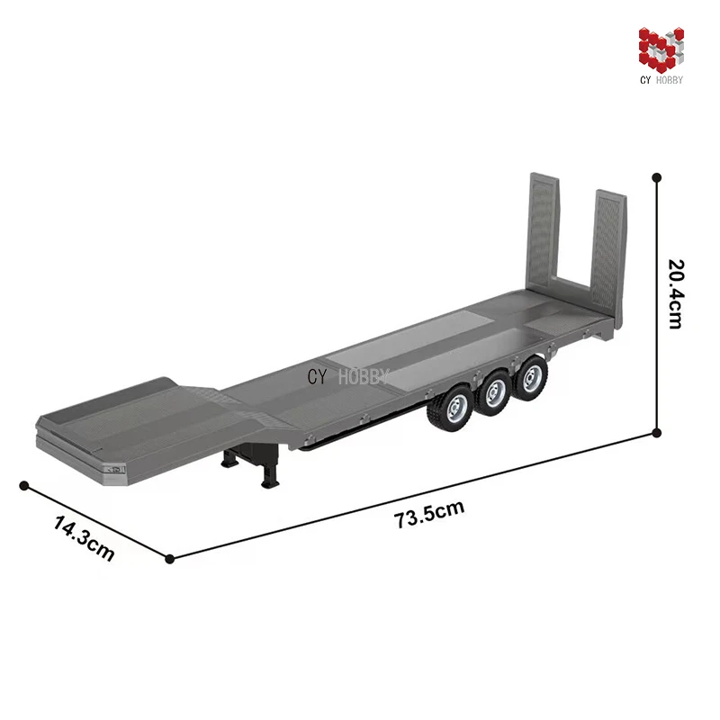 Huina 1502 RC Metal Semi Trailer Truck Model - Remote Control Toy