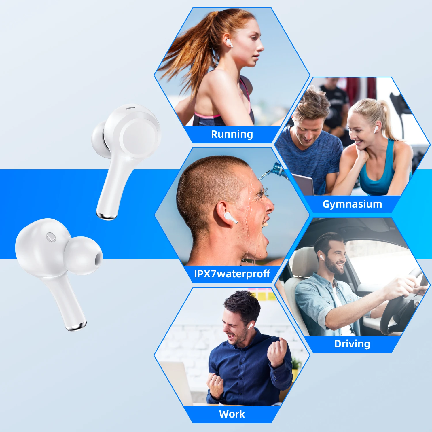 High Quality Tws Wireless BT52 Invisible Earbuds J5