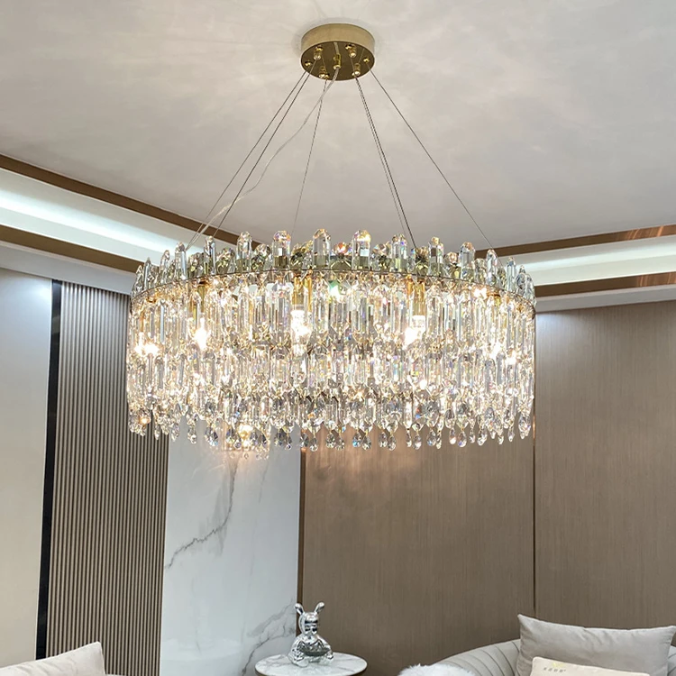 K9 Crystal Plate Chandelier For Restaurant Hotel Bar Luxury Modern ...