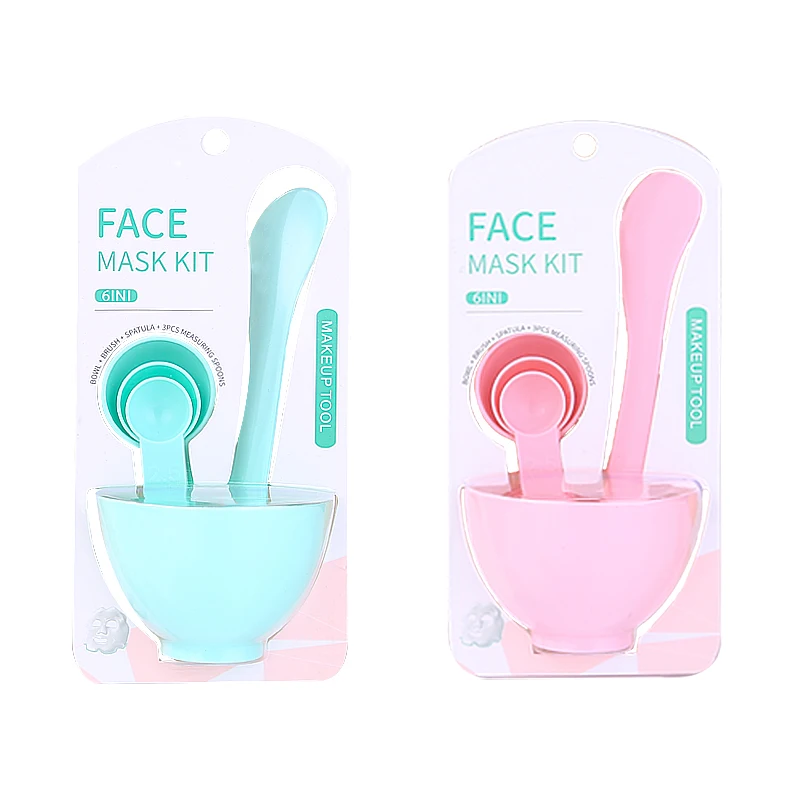 6 In 1 Cosmetic Tools Makeup Face Mask Mixing Bowl Set Mask Bowl And