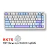 80 คีย์ สีขาว-น้ำเงิน-ม่วง สามโหมด แบบมีสาย ไร้สาย 24G BT