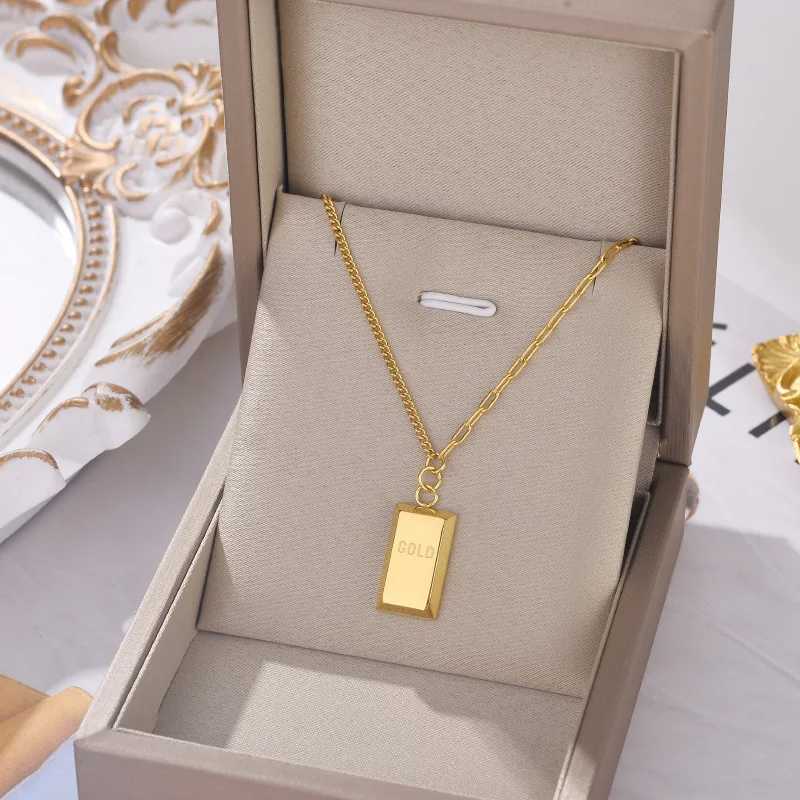 Trendy Non Tarnish Stainless Steel Necklace Pvd 18k Gold Plated