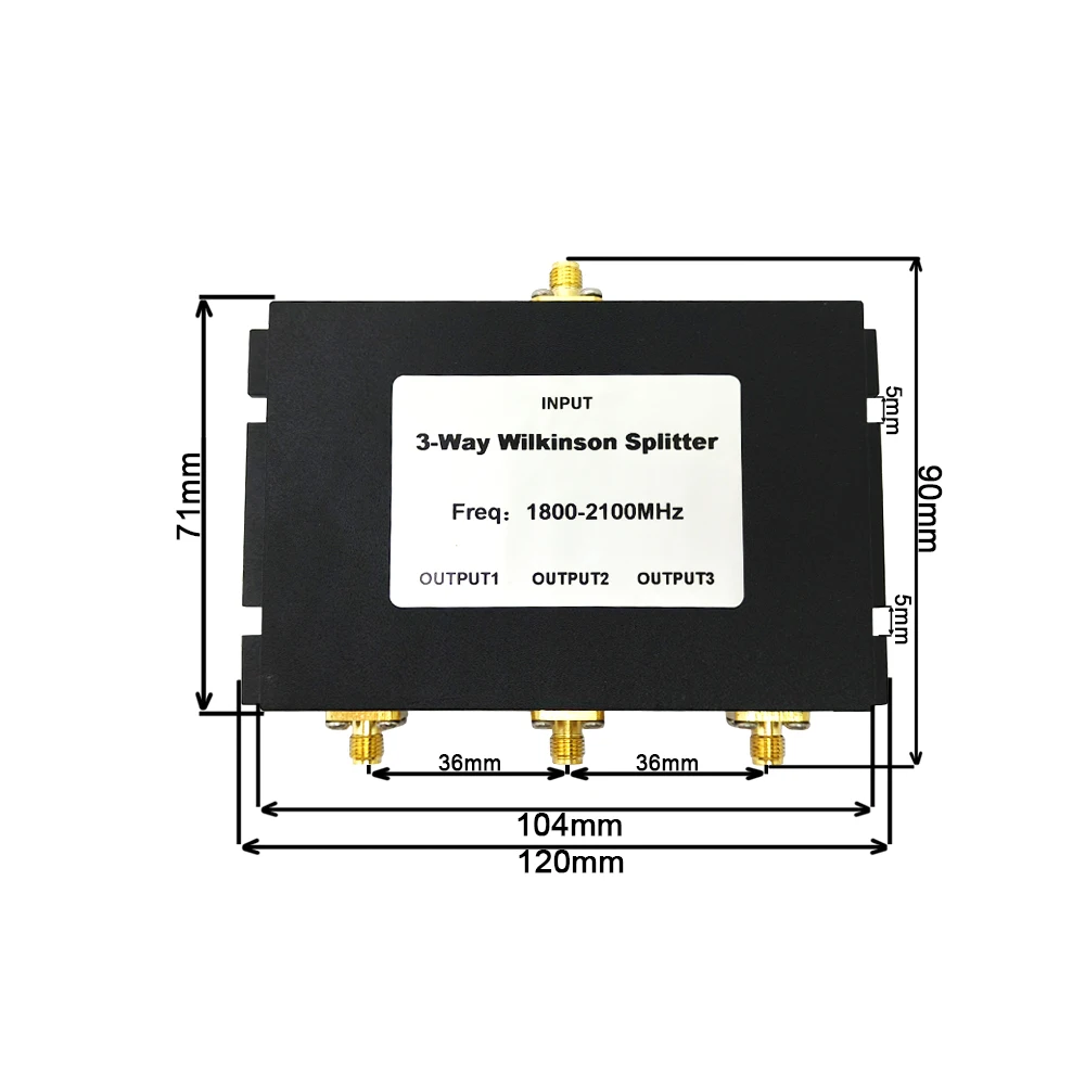 Factory 3 Ways Splitter 1800-2100 MHz SMA Female Jack Power Divider signal Cable Power Splitter Female Divider