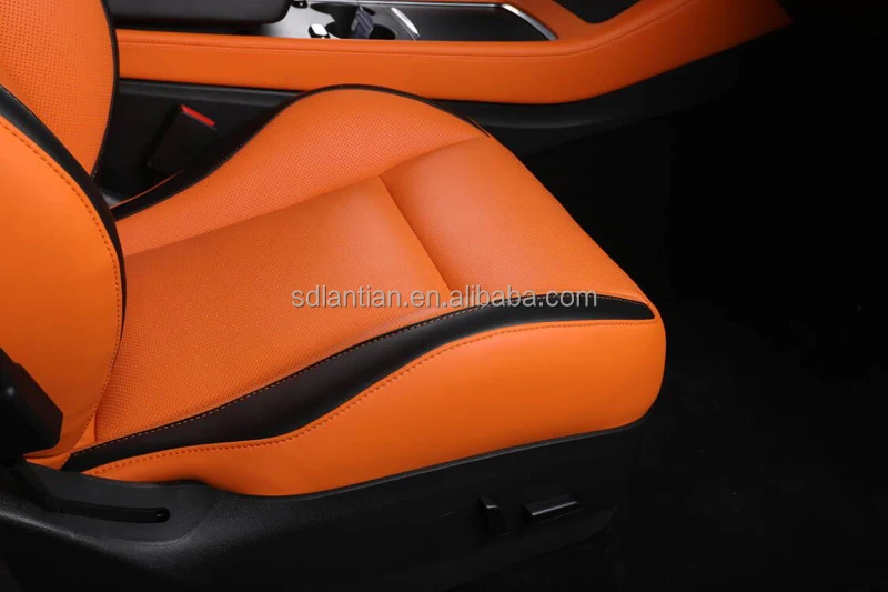 Orange leather seat covers hotsell