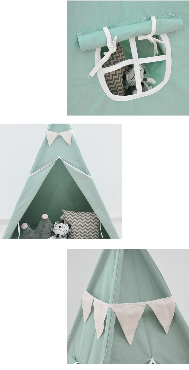 
Детская игровая Палатка Домик вигвам из хлопчатобумажной ткани детский вигвам индийский вигвам палатка 