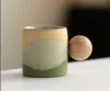 Mountain-and-sea gradient ball-handle mug-mocha green