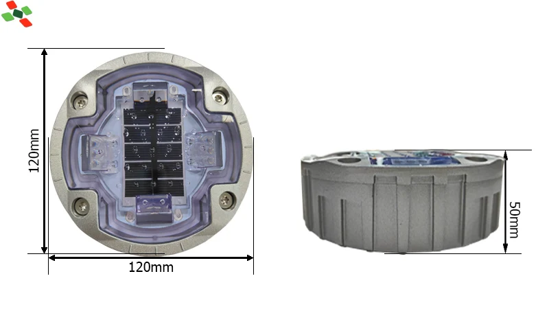 Алюминиевый круглый мигающий подземный подъездной дорожный маркировочный светильник, солнечный дорожный светильник