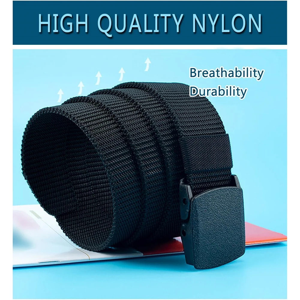 Hot Selling Adjustable Durable Training Nylon Belt High-quality Men Tactical Webbing Plastic Buckle Work Tactical Belt
