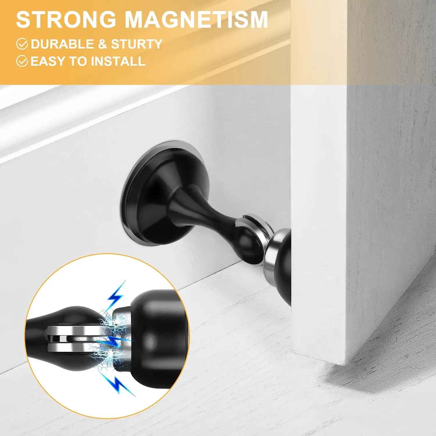 Stainless Steel Door Stoppers for Bathroom Hotel Use Modern Design Wall/Floor Mounting No Drilling 3D Adhesive Tapes 1 Year