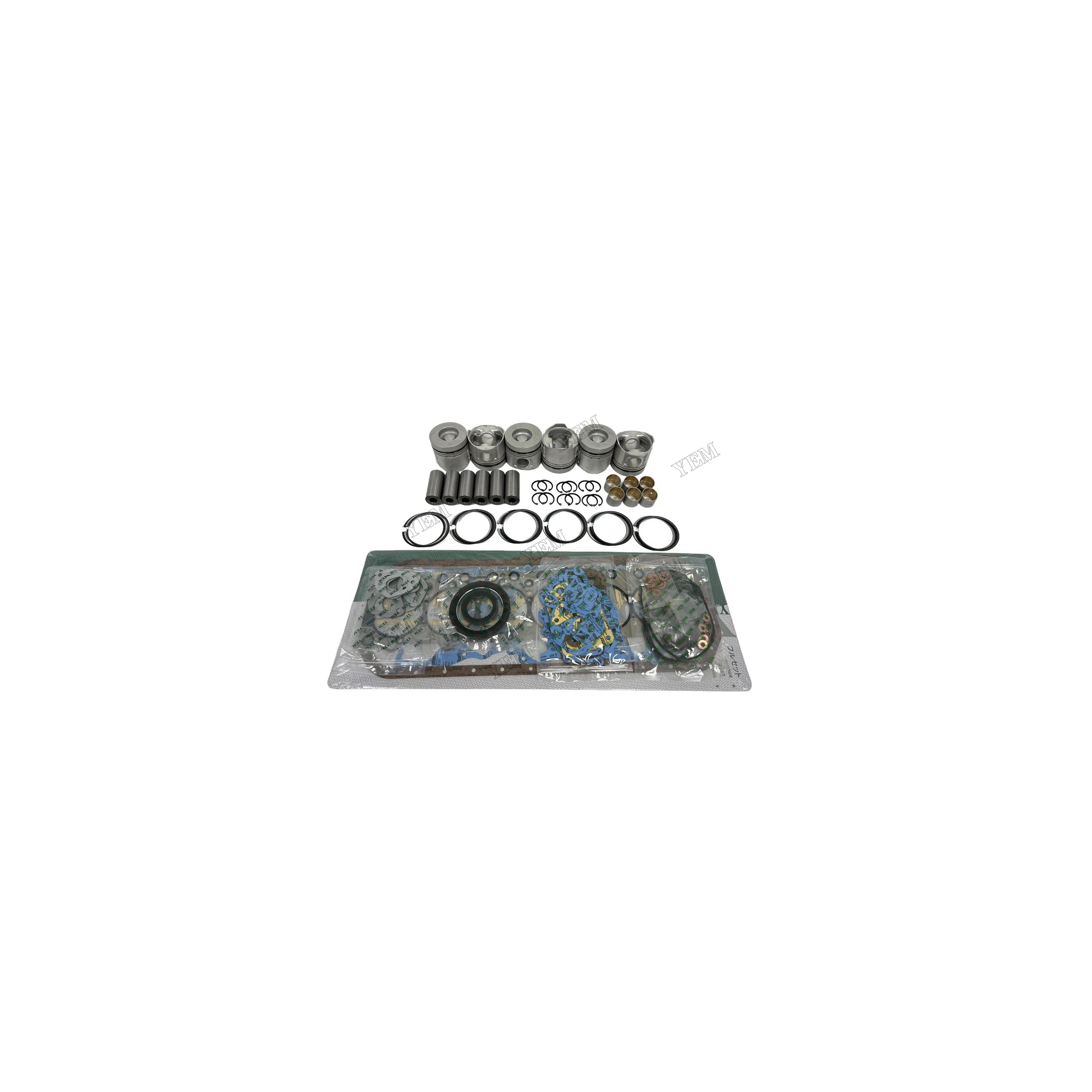 For Isuzu 6BG1 Engine Rebuilding Kit With Cylinder Gaskets Piston Rings Engine Rebuild Kit
