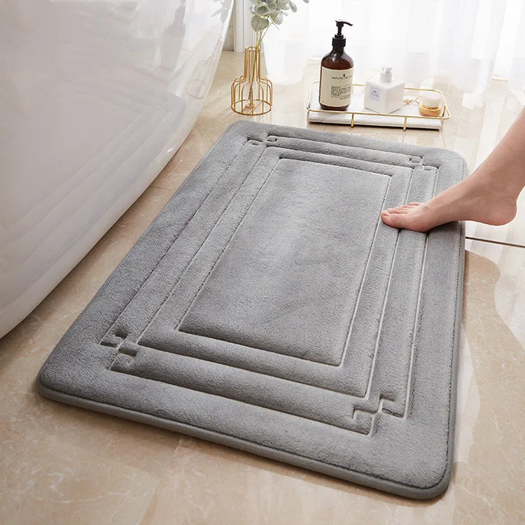 Household Memory Foam Bath Mat - Soft and Absorbent Coral Shaped Bathroom Rugs, Non-Slip Bath Mats for Bathroom, Floor Mats for Multiple Uses Including Bedroom, Study, and Entrance