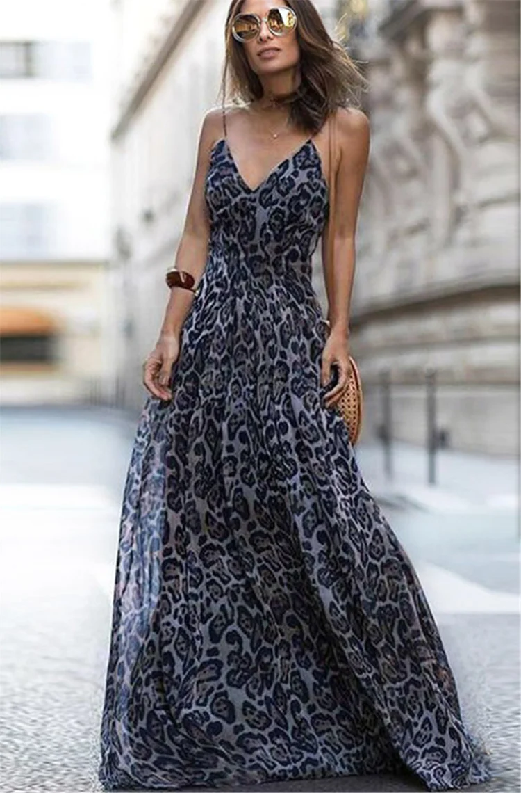 Vestido Largo De Gasa Sin Mangas Para Primavera Y Verano,Estampado De  Leopardo,Estilo Europeo Y Americano,2021 - Buy Vestidos Casual,Vestidos De  Las Niñas,Plus Tamaño Vestido De Product on Alibaba.com
