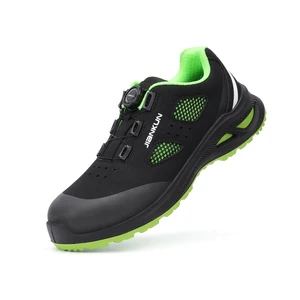 JIANKUN New Design Safety Shoes Microfiber Upper Automatic Lace System Anti-smash Anti-puncture Durable Ultra-light PU Outsole