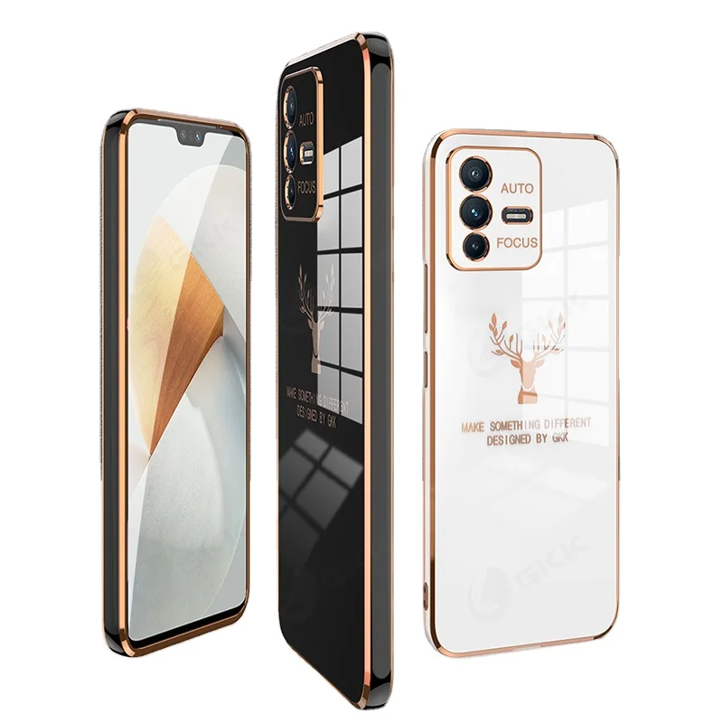 Pack of 2 Back Cover for Vivo V23 Pro 5G Clear Soft TPU Plating