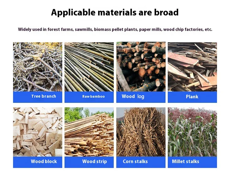 Diesel Driven Bamboo Wood Grinder Small Trunk Sorghum Rod Straw Crusher with Engine Bearing Core Components Named Wood Chipper