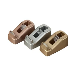 Custom Office & School Supply Stationery Set with Rose Gold Manual Tape Dispenser Sealing & Packing Tape Cutter