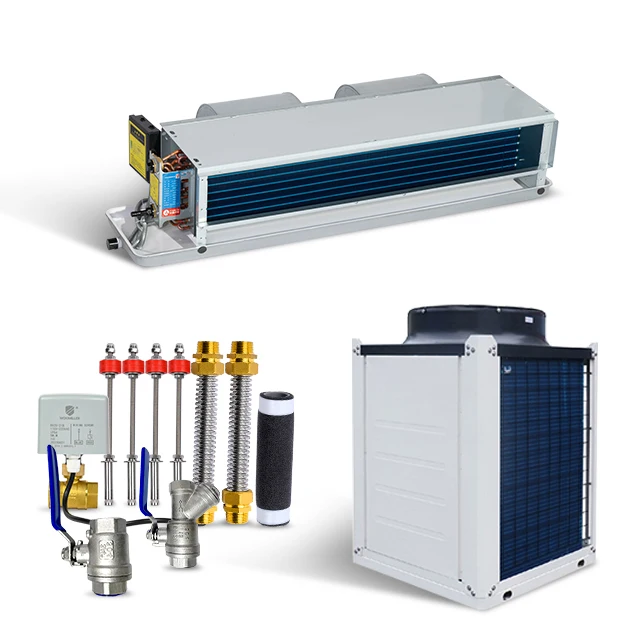 Industrial Chilled Water Fan Coil Price Hidden Duct Ceiling Concealed Fan Coil Unit for School Heating and Cooling with Chiller