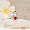 Red zircon necklace