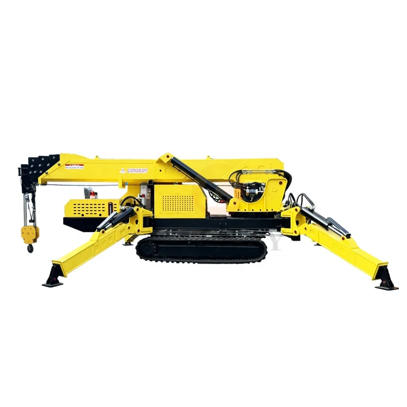 1.2T 2T 3T 5T Small High Performance Lifting Spider Machine Mobile Crane