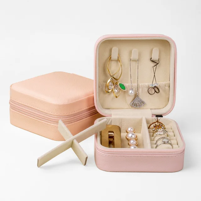 Hpt sale hight quality simple mini jewelry storage box Travel portable jewelry box Compact ring bag