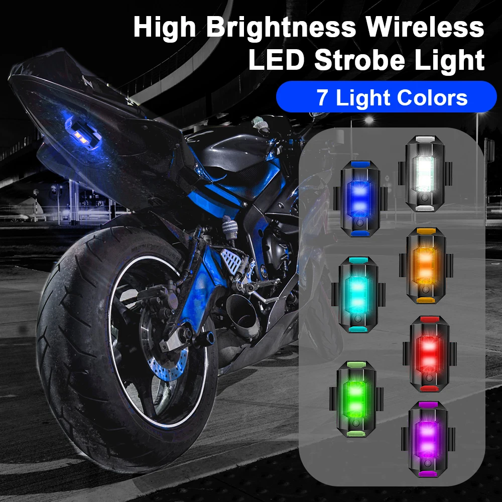 Mini Multi-color Aircraft Airplane Helicopter Night Drone Strobe Light Indicator Signal Light Motorcycle Riding Warning Lamp