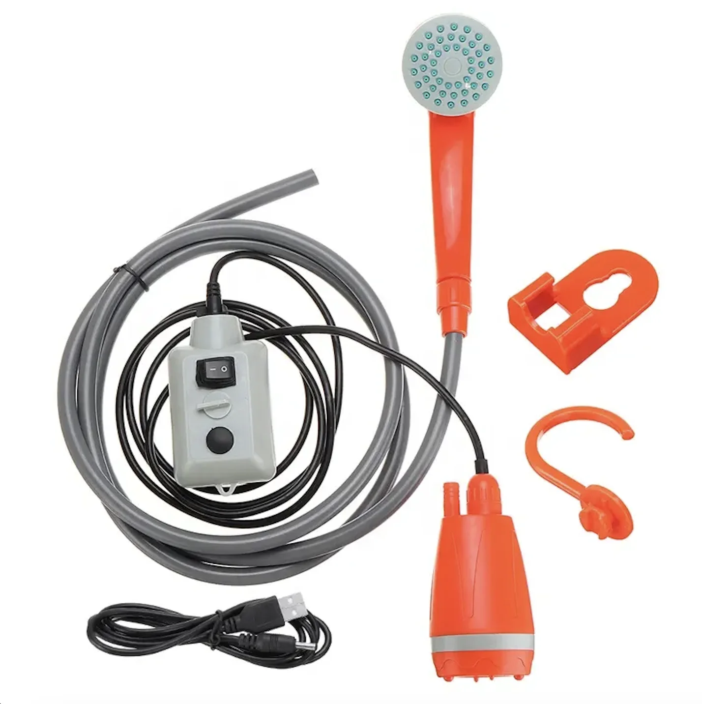 Portable Battery Powered Easy to Use and Store Hand Pump Shower Portable Shower 12 Volts for Caravan Outdoor Shower