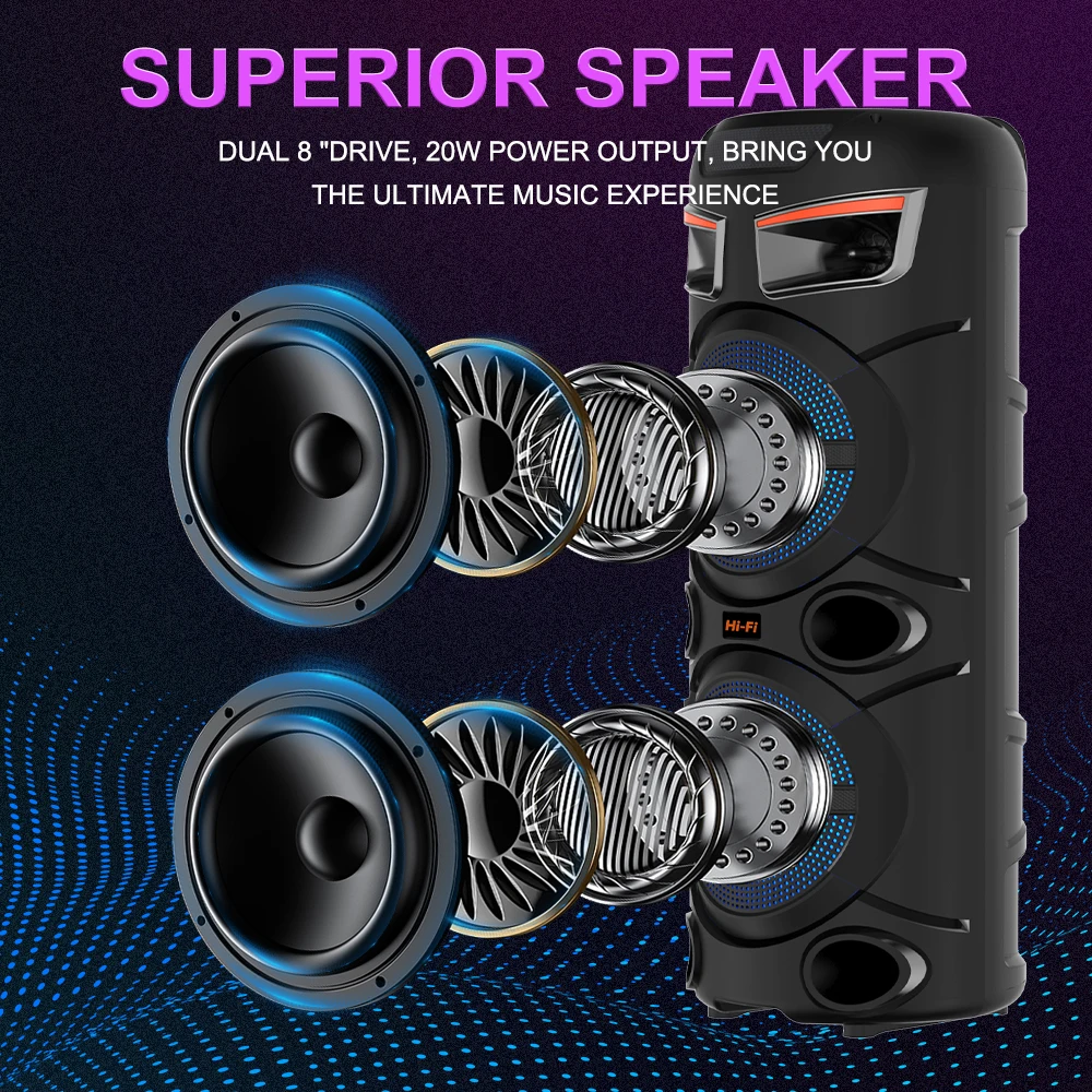 SING E Zqs2803 Party Karaoke Speaker - Portable & RGB Lamp