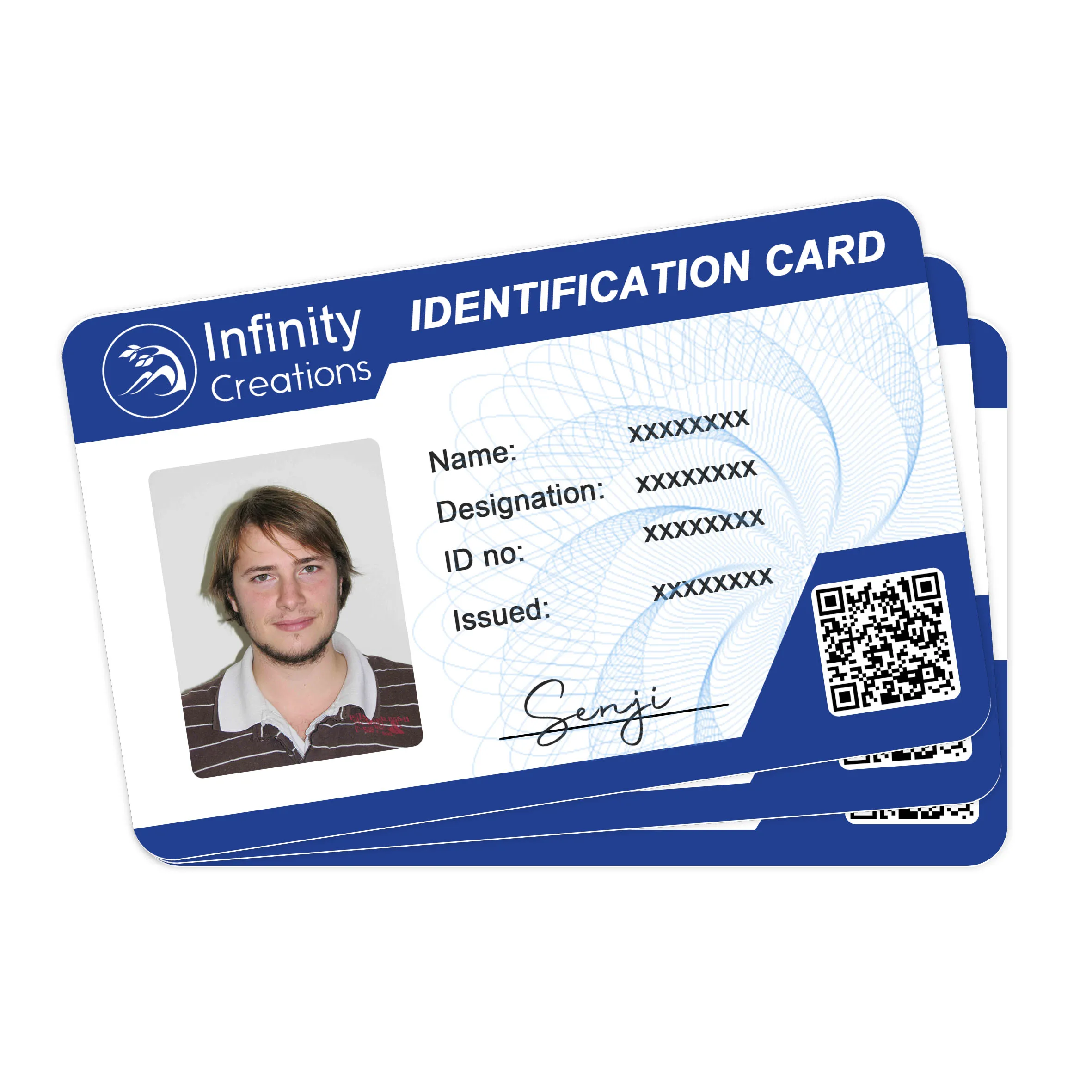 Custom High Quality Plastic Pvc Photo Id Card Identification Portrait ...