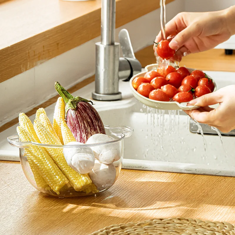 Schnecken-Sieb Salatschleuder - Drehbares Küchensieb Für Gemüse & Obst 23,5cm