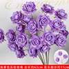 Branche de rose en relief 3 pièces violet clair