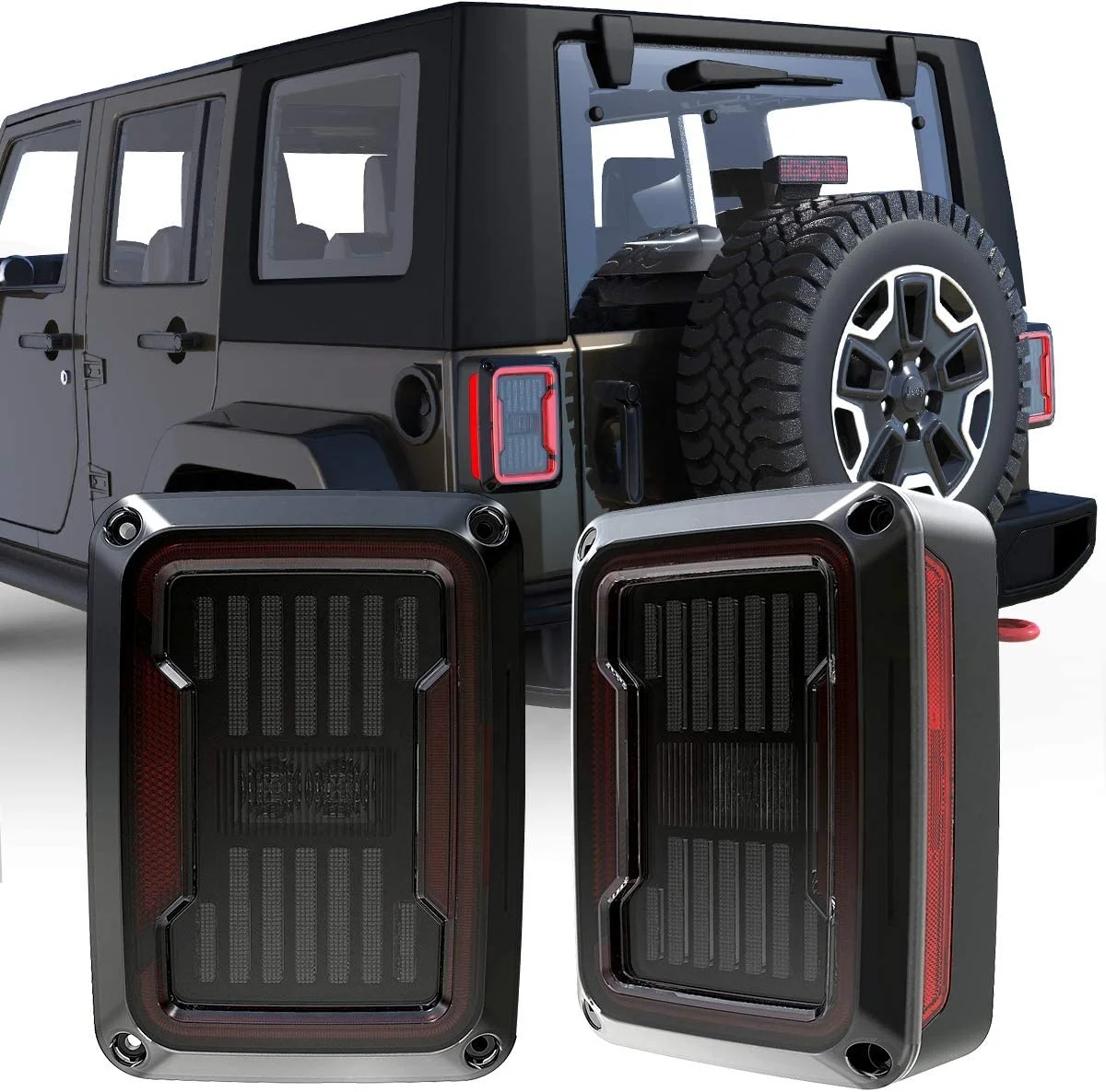 Smoked Jk Led Tail Light Us/europe Edition Led Tail Lamp For Jeep Wrangler  Jk 2007 2008 2009 2010 2011 2013 2014 2015 2016 2017 - Buy Smoked Jk Led  Tail Light,Wrangler Accessories,Led